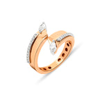 Eclipse 14K altın pırlanta yüzük, zarif göz alıcı tasarım, 0.38 ct E-VS pırlanta detayları