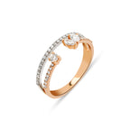 Marvella 14K altın pırlanta yüzük, zarif göz alıcı tasarım, 0.52 ct E-VS pırlanta detayları