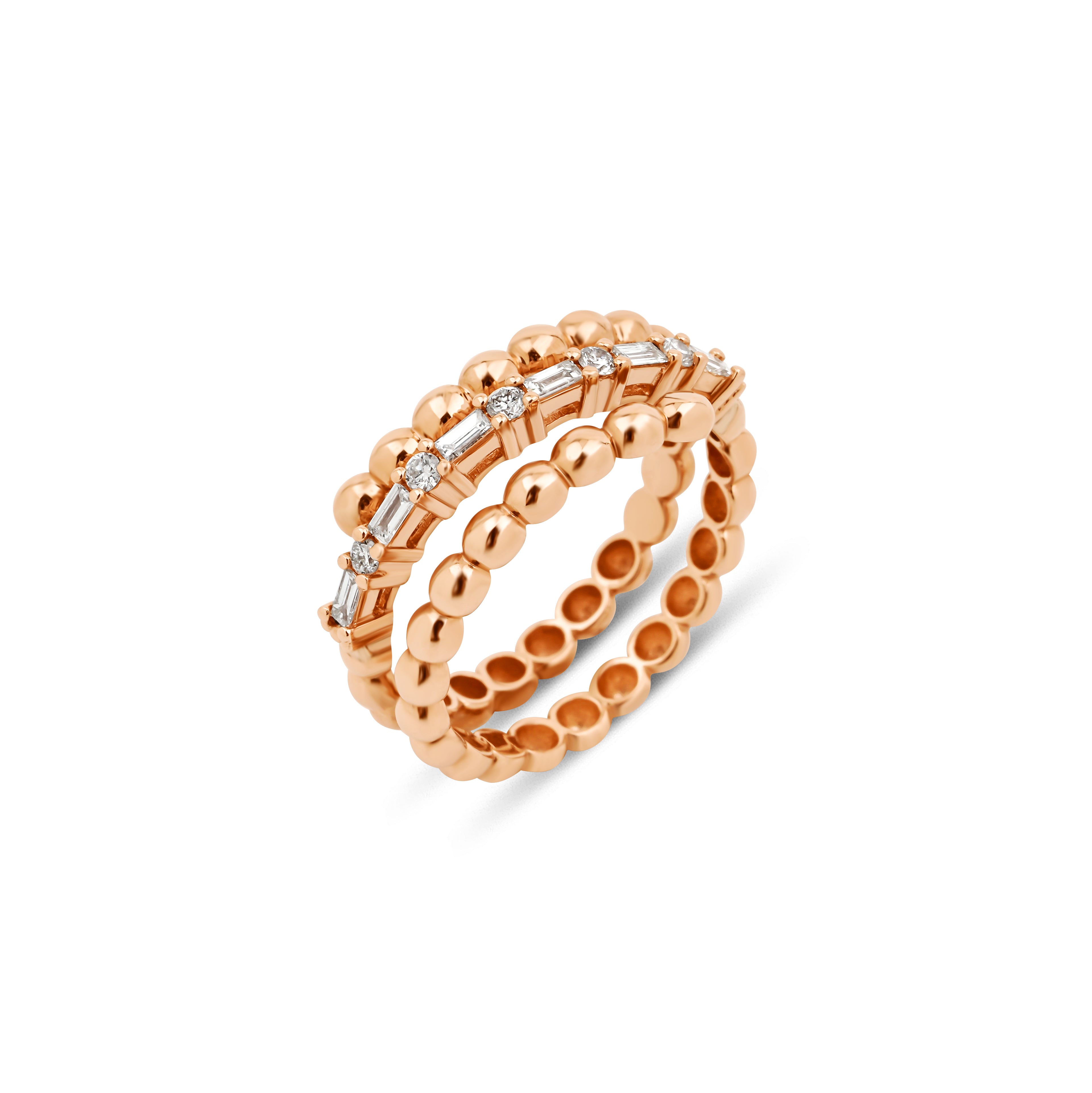 Bagora 14K altın pırlanta yüzük, zarif göz alıcı tasarım, 0.30 ct E-VS pırlanta detayları