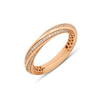 14K altın baguette kesim pırlanta taşlı Tornado yüzük detay görünümü