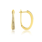 Veyra 14K altın pırlanta halka küpe, zarif tasarım, 0.42 ct E-VS pırlanta detayları