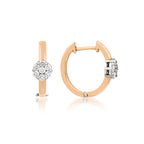 Fiore 14K altın pırlanta halka küpe, zarif tasarım, 0.42 ct E-VS pırlanta detayları