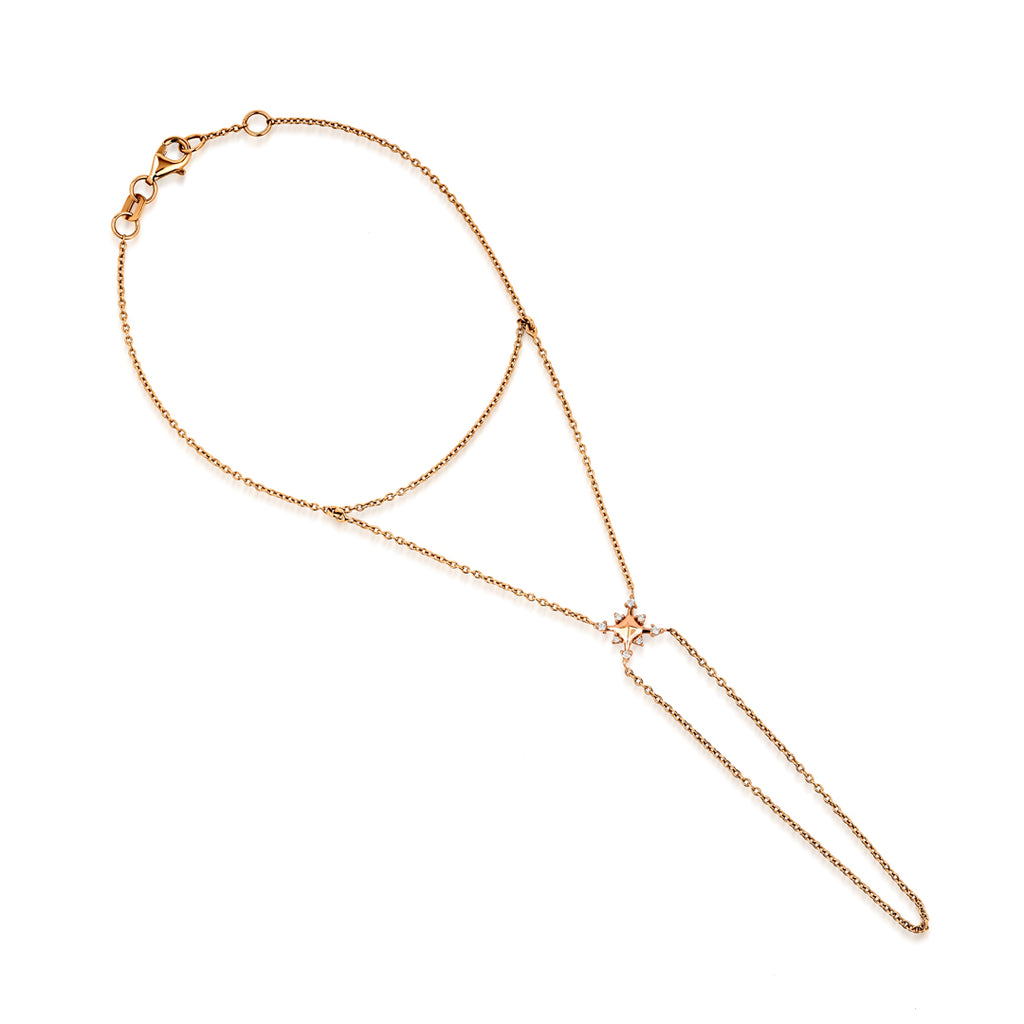 14K altın pırlanta taşlı Party Şahmeran bileklik detay görünümü