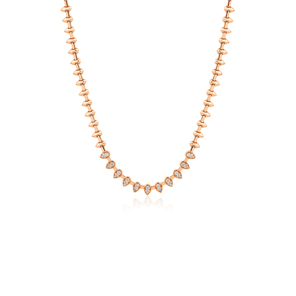 14K altın Beast kolye, 0.76 ct E-VS pırlanta taşlı, zarif tasarım