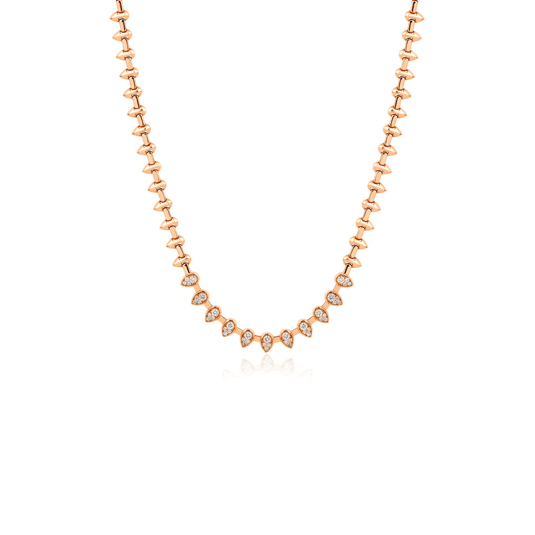 14K altın Beast kolye, 0.76 ct E-VS pırlanta taşlı, zarif tasarım