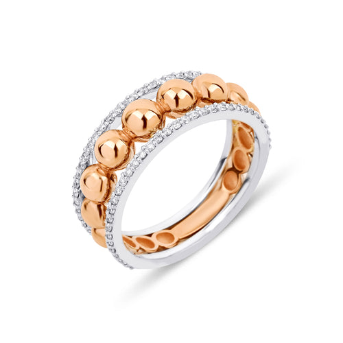 14K altın Bubble Eternity yüzük, 0.36 ct E-VS pırlanta taşlı, zarif tasarım