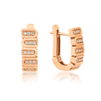 4K altın Seed küpe, 0.28 ct E-VS pırlanta taşlı, zarif halka tasarımı