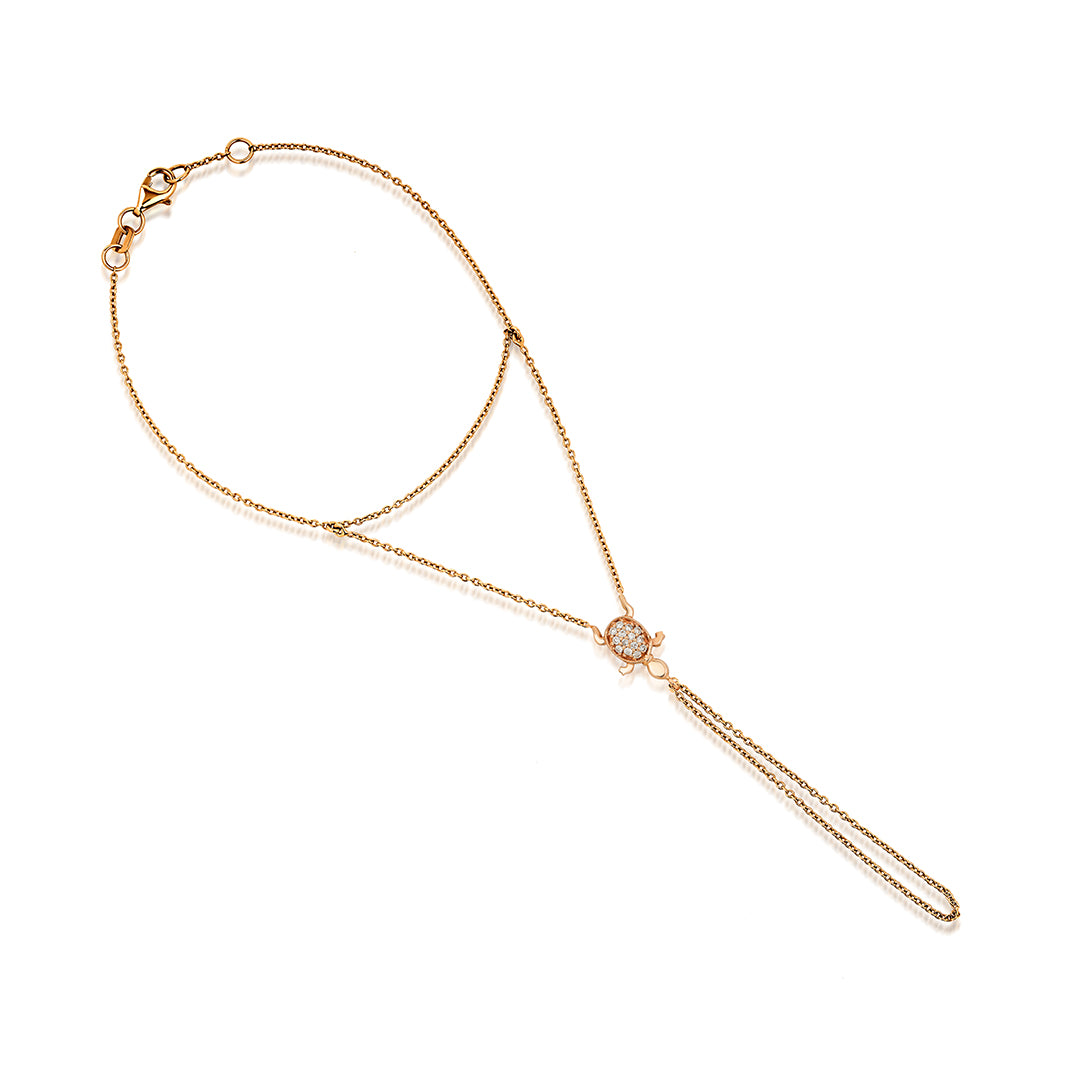 Torturo Şahmeran 14K altın pırlanta bileklik, zarif tasarım, 0.12 ct E-VS pırlanta detayları