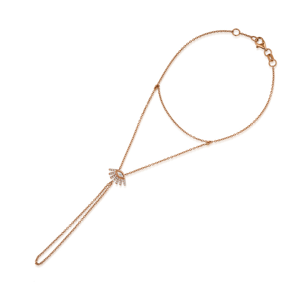 14K altın Evil Eye Şahmeran bileklik - nazar boncuğu tasarımlı pırlanta detaylı bileklik