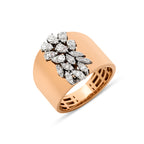 Ramose 14K altın yüzük 0.60 ct E-VS baget pırlanta - Ala Fine Jewelry