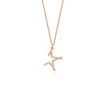 Sante 14K altın yıldız kolye 0.18 ct E-VS pırlanta - Ala Fine Jewelry