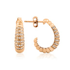 Croissant Diamond 14K altın küpe 0.72 ct E-VS pırlanta - Ala Fine Jewelry