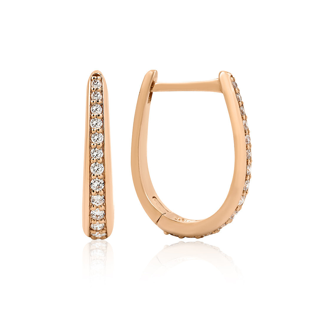 Undo 14K altın halka küpe 0.32 ct E-VS pırlanta - Ala Fine Jewelry