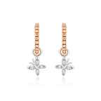 Luna Wings 14K altın pırlanta halka küpe, zarif tasarım, 0.31 ct E-VS pırlanta detayları