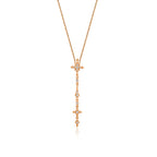 14K altın pırlanta taşlı Poniard kolye detaylı görünüm