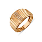 Lineal Yüzük detay görünümü - 14K altın pırlanta yüzük