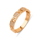 Square Minimal Yüzük detay görünümü - 14K altın pırlanta yüzük