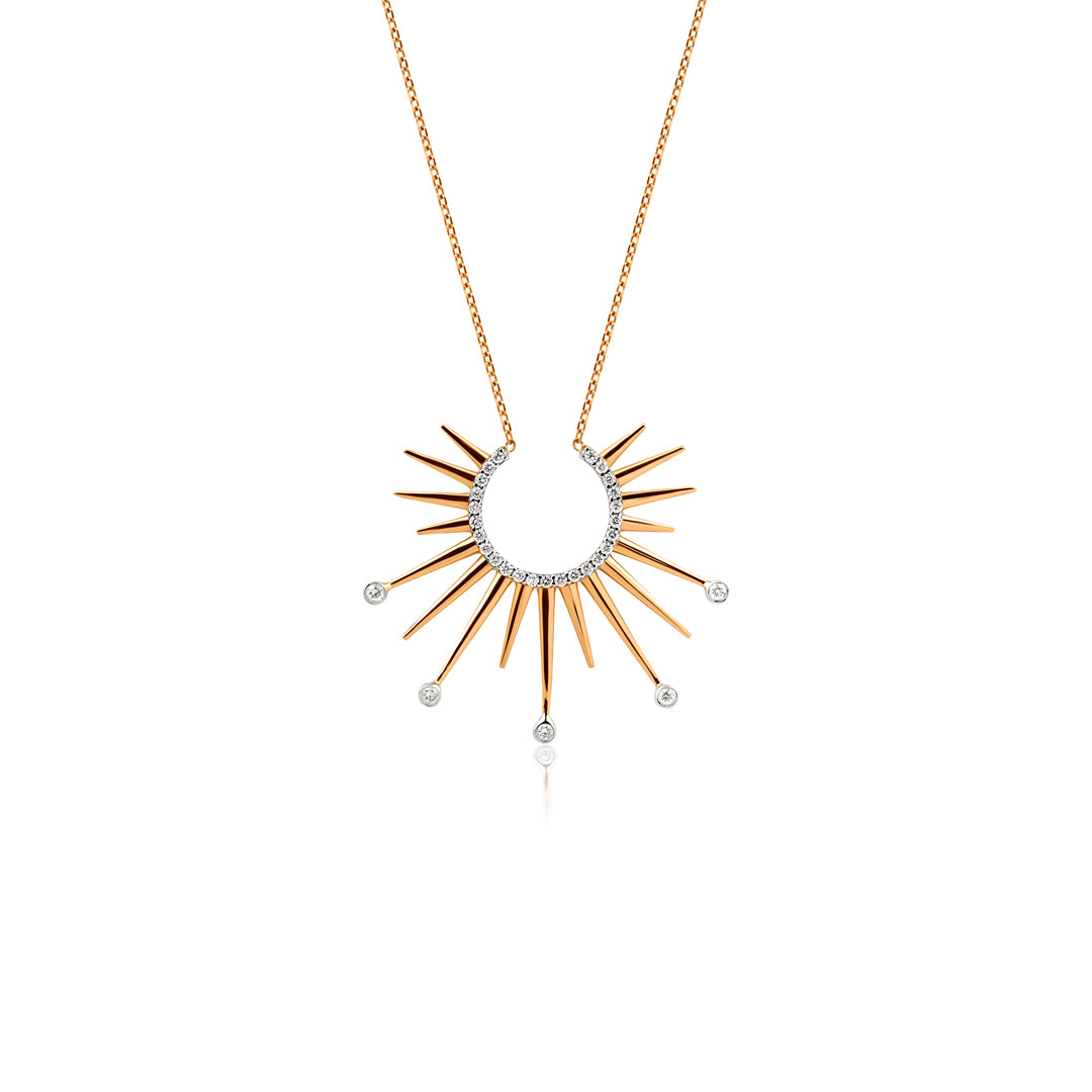 Thorn Kolye detay görünümü - 14K altın pırlanta kolye