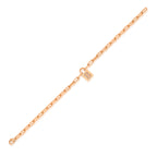 Locked Letter 14K altın bileklik detay görünümü, pırlanta detayları