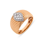 Throne 14K altın yüzük detay görünümü, pırlanta detayları