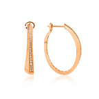 Trace Küpe - 14K altın pırlantalı halka küpe detay görünümü