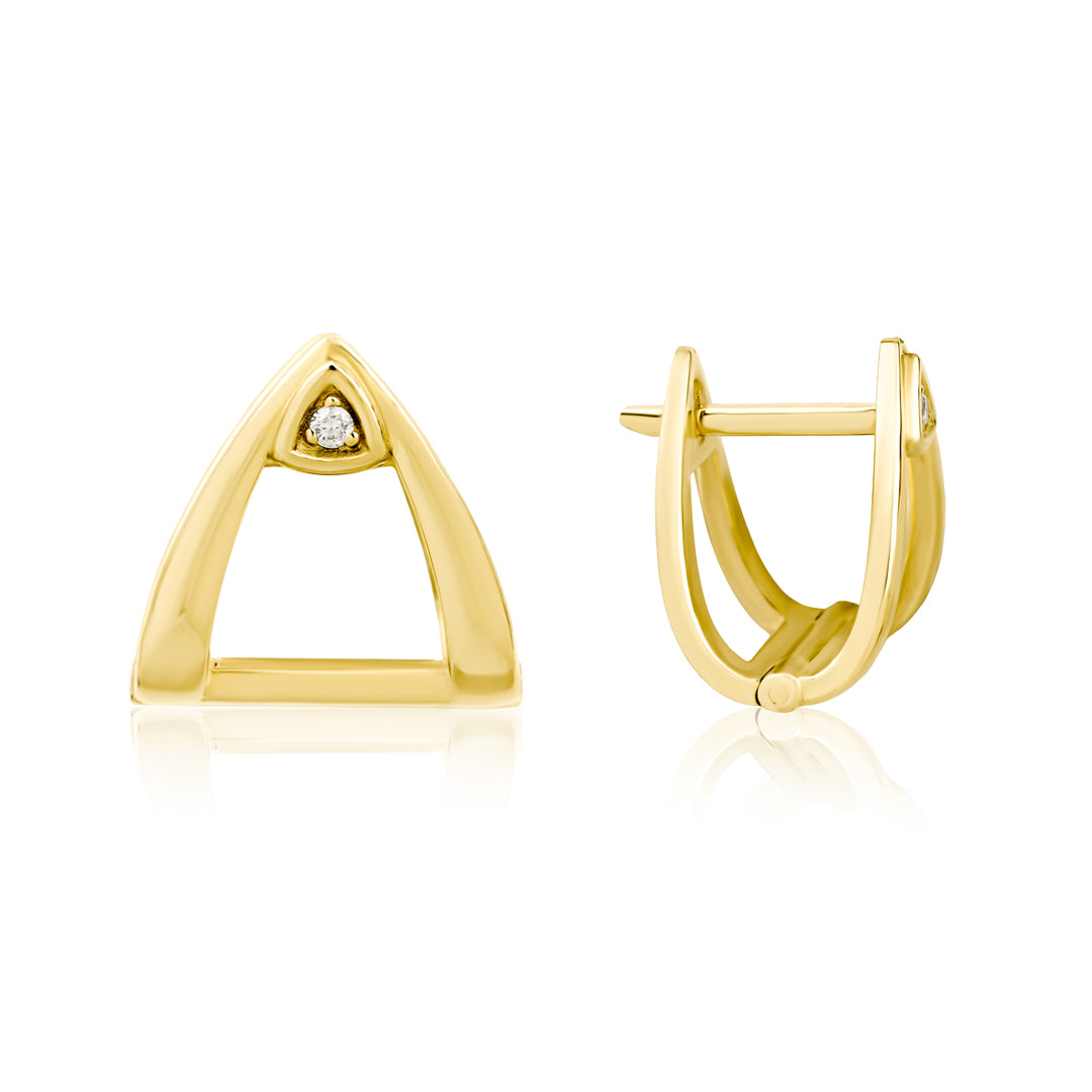 Noble pırlanta küpe 14K altın 0.02ct E-VS sertifikalı detay görünüm