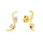 Celeste pırlanta küpe 14K altın 0.26ct E-VS sertifikalı detay görünüm