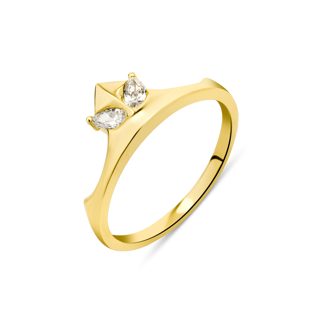 Regent Yüzük 0.17 ct pırlanta 14K altın sade tasarım