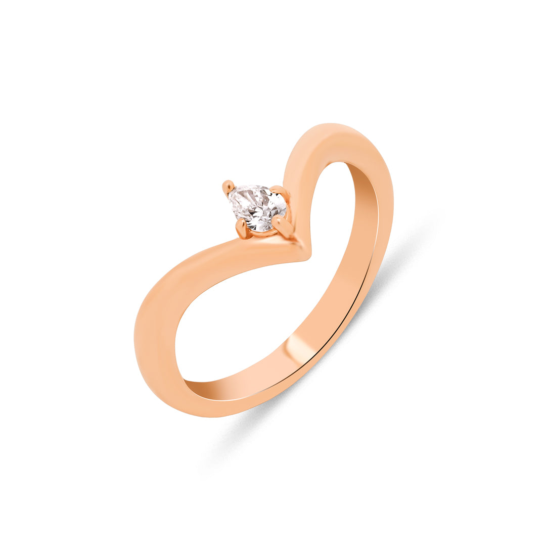 Aureola Yüzük yan görünüm 14K altın işçilik detayı