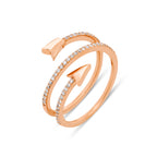 Orbit Yüzük - 14K altın pırlanta yüzük ön görünüm