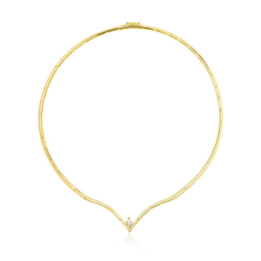 Lucent Kolye 0.57 ct pırlanta 14K altın lüks tasarım kolye