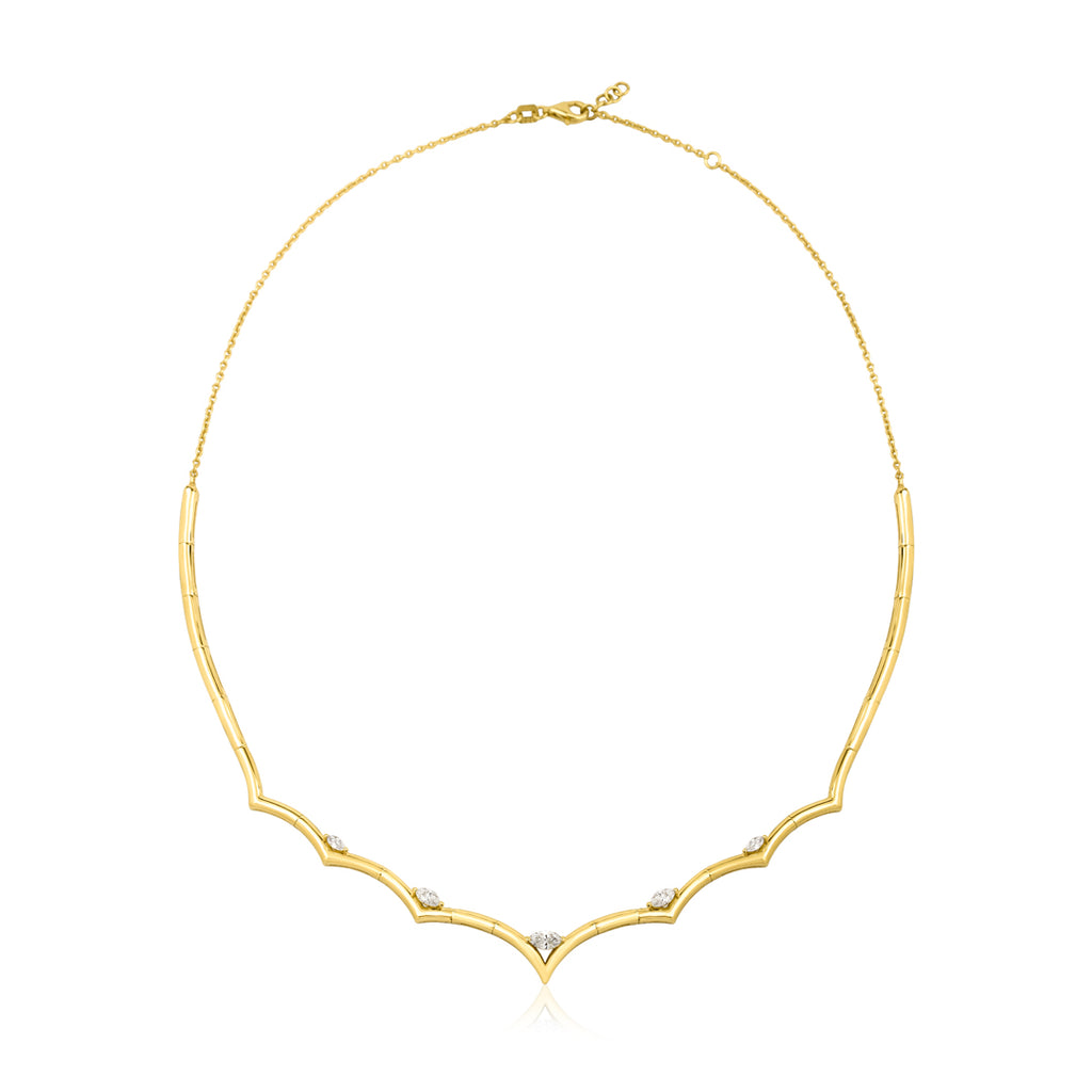 Solaria Kolye 0.26 ct pırlanta 14K altın görünüm