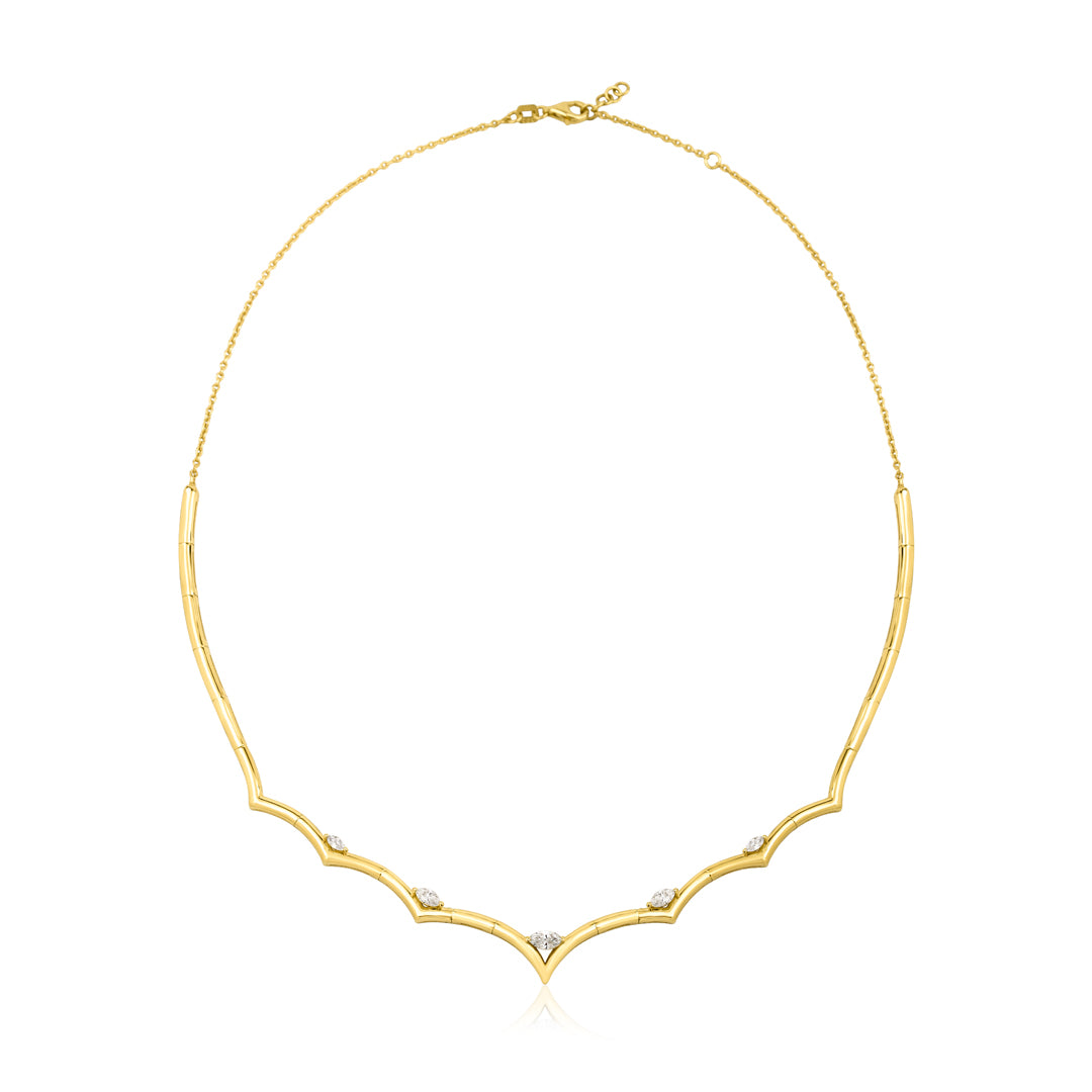 Solaria Kolye 0.26 ct pırlanta 14K altın görünüm