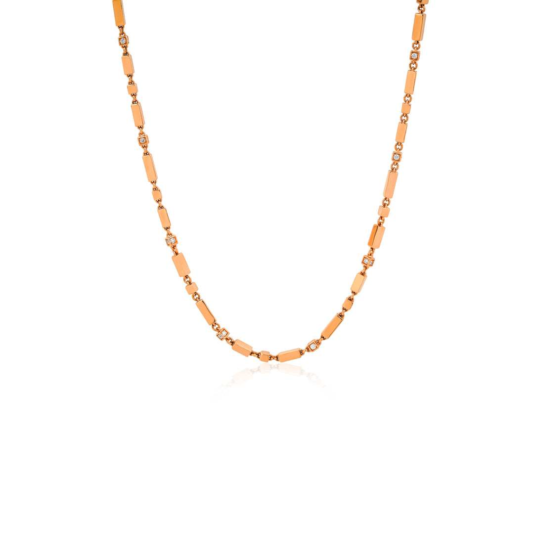 Recta Kolye - 14K altın pırlanta kolye ön görünüm