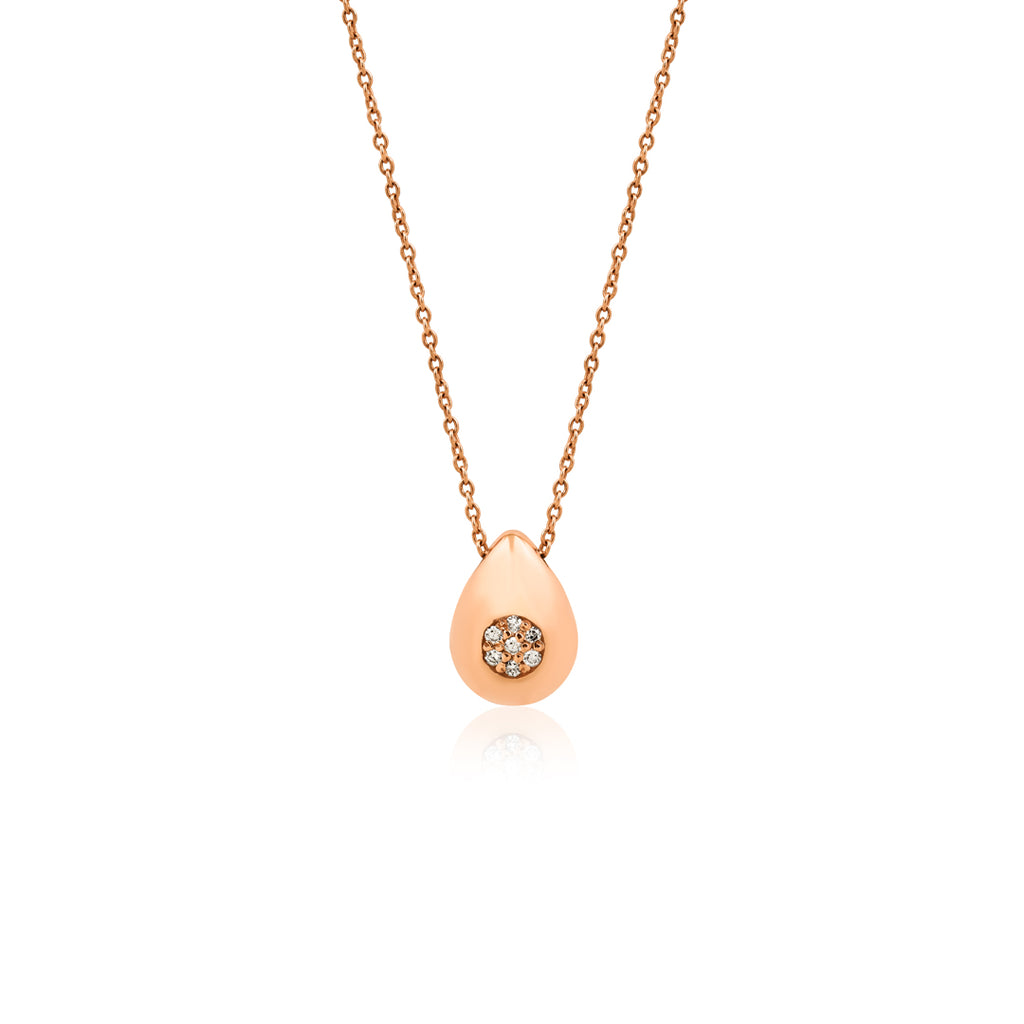 Dropia 14K altın pırlanta kolye - zarif tasarım detay görünümü