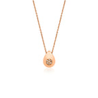 Dropia 14K altın pırlanta kolye - zarif tasarım detay görünümü