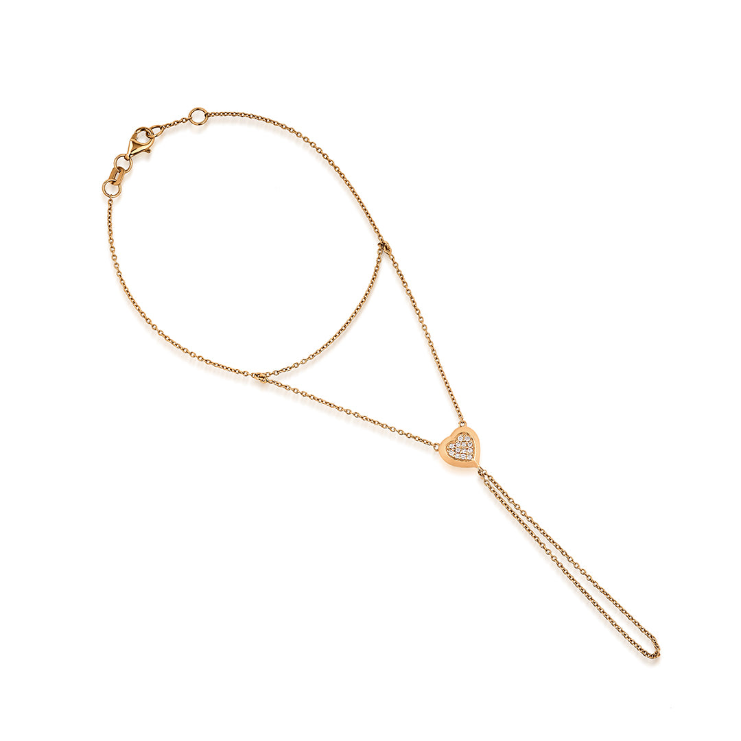 Love Şahmeran 14K altın bileklik detay görünümü, pırlanta detayları