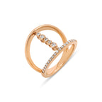 Diamond Drift 14K altın pırlanta yüzük, zarif baget kesim tasarım, 0.32 ct E-VS pırlanta detayları