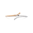 Dual Flame 14K altın pırlanta bileklik, iki tonlu altın detayları, 0.99 ct E-VS pırlanta
