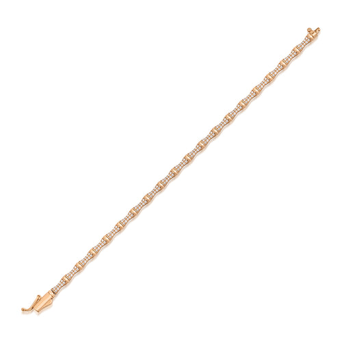 Bone Path 14K altın pırlanta bileklik, cesur göz alıcı tasarım, 1.33 ct E-VS pırlanta detayları