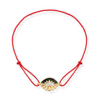 Lumen Gaze 14K altın ipli bileklik pırlanta göz ve güneş figürlü - Ala Fine Jewelry