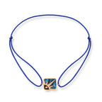 Sun Watcher 14K altın mavi ipli bileklik pırlanta göz ve güneş figürlü - Ala Fine Jewelry