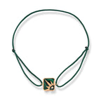Sun Watcher 14K altın yeşil ipli bileklik pırlanta göz ve güneş figürlü - Ala Fine Jewelry
