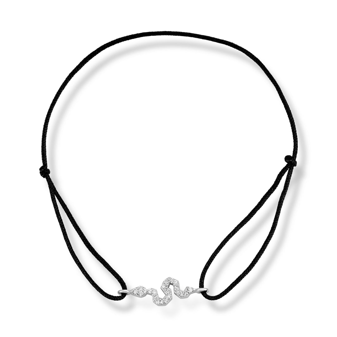 Serpent Flow 14K altın ipli bileklik pırlanta yılan figürlü - Ala Fine Jewelry