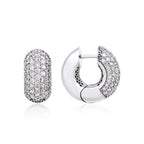 Dome pırlanta küpe, 14K altın, 3.20 ct E-VS kalite pırlanta, lüks tasarım