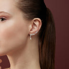 Dova pırlanta küpe, 14K altın, 1.69 ct E-VS kalite pırlanta, modelde tasarım