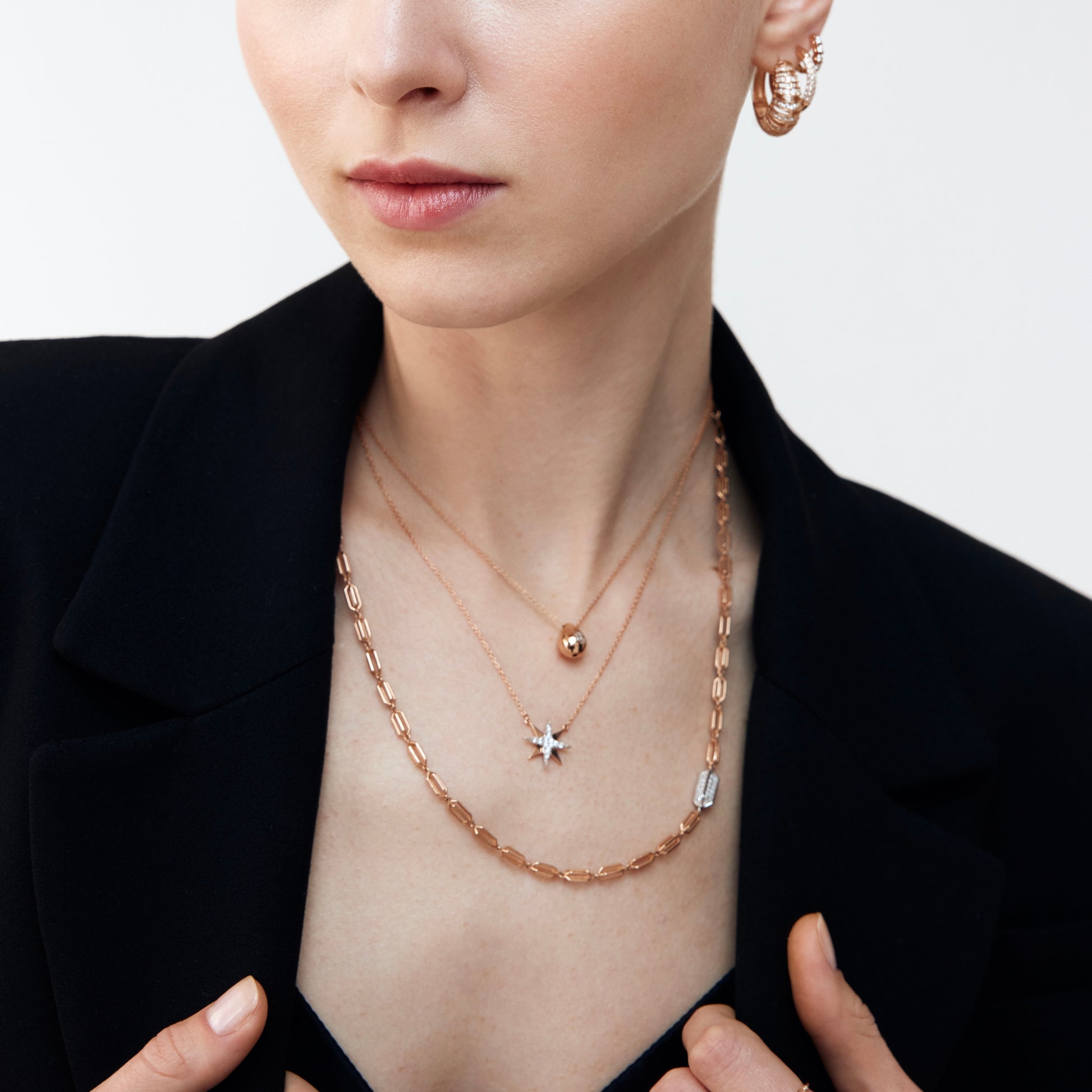 Dropia pırlanta kolye - 14K altın üzerinde E-VS kalite pırlanta