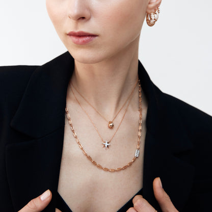 Dropia pırlanta kolye - 14K altın üzerinde E-VS kalite pırlanta