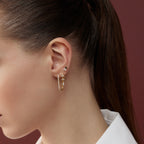 Heartmark küpe yan görünüm 0.17ct E-VS pırlanta