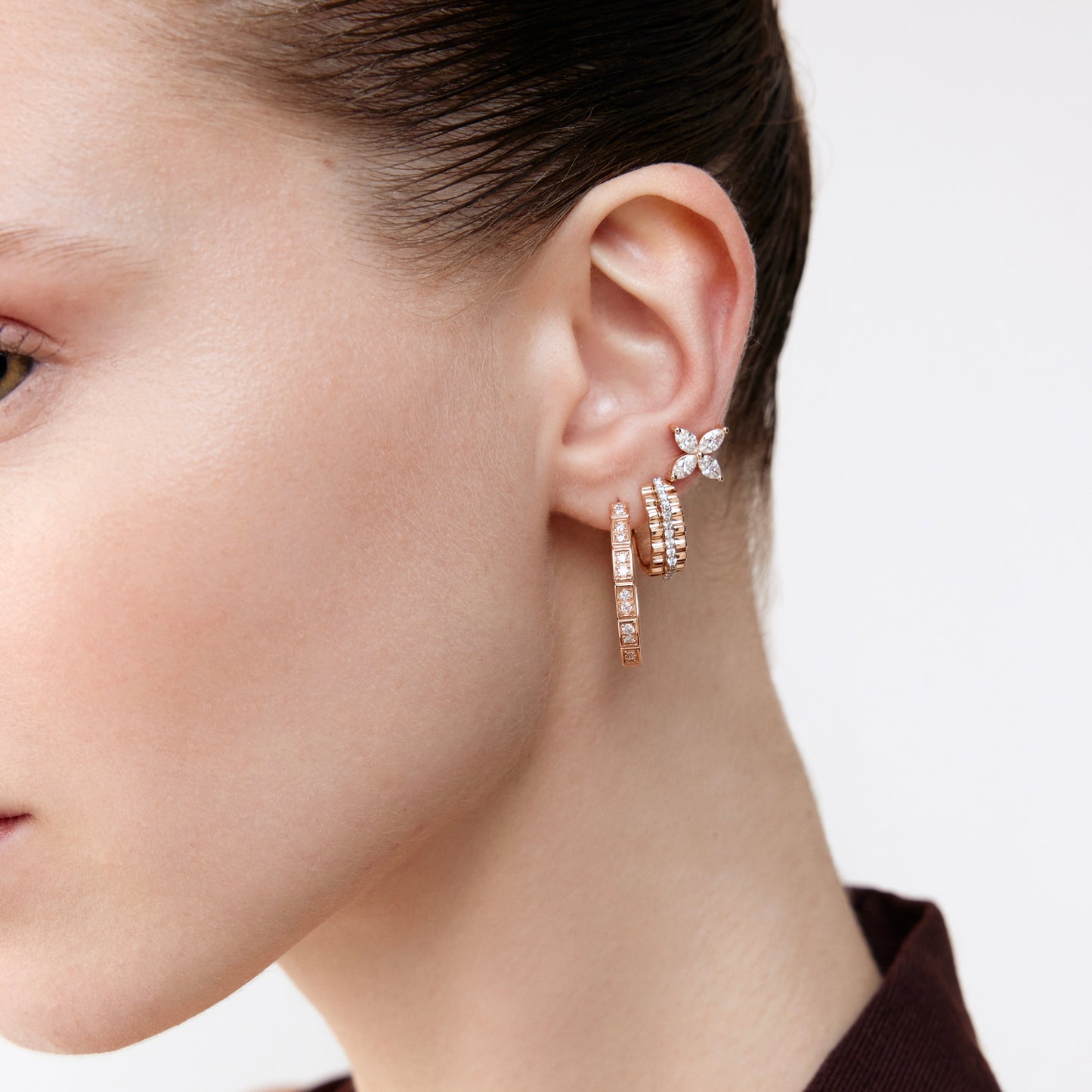 Maison Blok Küpe - 0.48 ct E-VS pırlanta detay görünümü